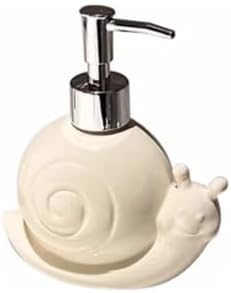 Liquid Cute Snail Shape Soap Dispenser Ceramic Dispenser Refillable Lotion Dispenser