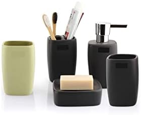 NTIYOU 5-Piece Countertop Soap Dispenser Set Green