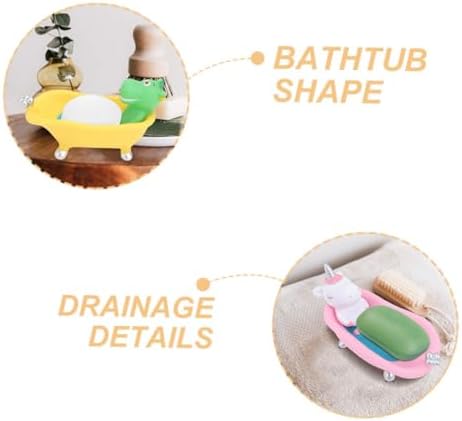 ABOOFAN 2-Pack Cute Cartoon Animal Soap Dish