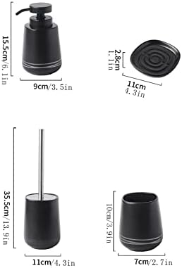 Stylish 4-Piece bathroom Dispenser Set with Pump for Soaps More