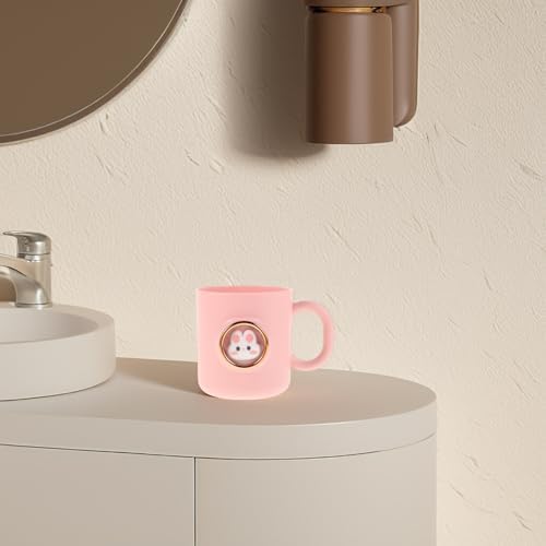 Adorable Cartoon Pink Toothbrush Cup