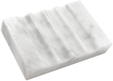 Luxury SinkMate Real Marble Soap Dish - Drainage Non-Slip Compact Aesthetic