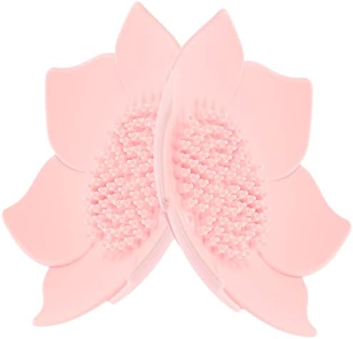 2 Pack Pink Floral Silicone Soap Dish Organizer