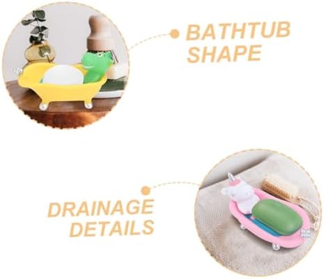 2pcs Cute Cartoon Animal Soap Dish for Bathroom 1