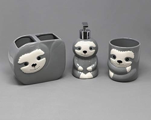 Isaac Jacobs Ceramic Sloth Soap Dispenser 12 Oz