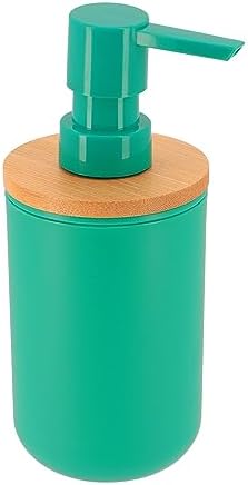 EVIDECO Green Dispenser with Bamboo Top 10 Fl Oz - Kitchen Bathroom Countertops