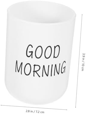 LABRIMP Bathroom Tumbler Cup for Toothbrush and Makeup Brush Organizer White