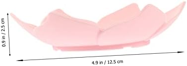 Ciieeo 2pcs Pink Flower Soap Dish with Non-Slip Base