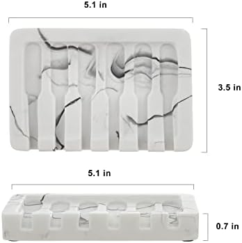 Marble soap dish holder for bathroom kitchen