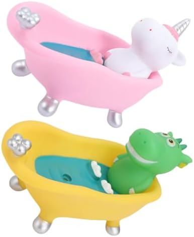 2 pc Cute Cartoon Bathtub Soap Dish Holder