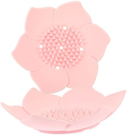 Hoement Flower-Shaped Silicone Soap Dish Holder