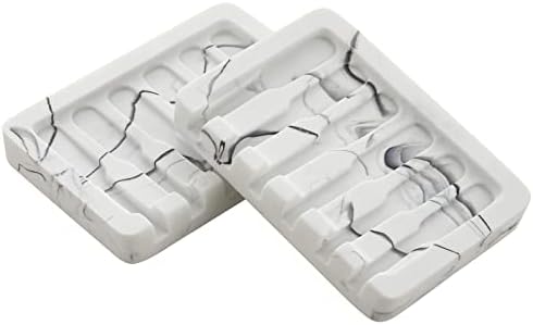 Marble soap dish holder for bathroom kitchen