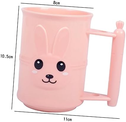 LIFKICH Cartoon Rabbit Toothbrush Holder Portable Bathroom Cup