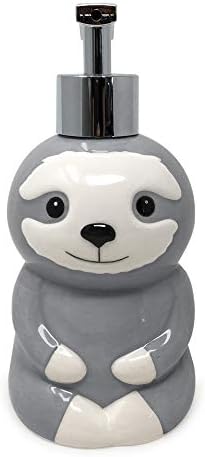 Isaac Jacobs Ceramic Sloth Soap Dispenser 12 Oz
