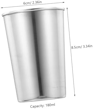 Luxshiny bathroom tumbler stainless steel mouthwash cup for home and travel 180ml