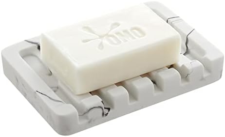 Marble soap dish holder for bathroom kitchen