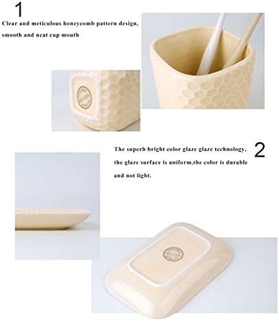 4-Piece Ceramic Soap Dispenser Set for Home Bathroom