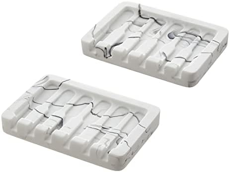 Marble soap dish holder for bathroom kitchen