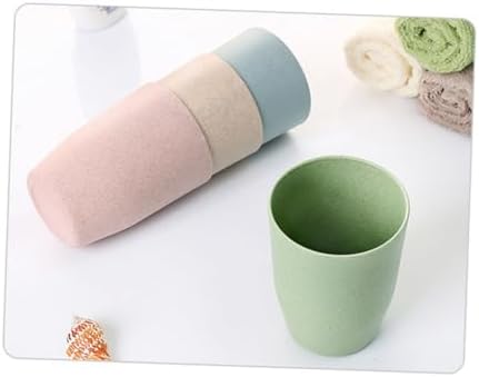 Wheat Straw Bathroom Tumbler - Stackable Eco-Friendly Easy Clean