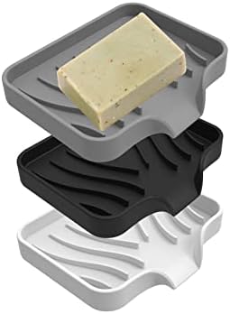 3 pack silicone soap holders for showers baths and MORE