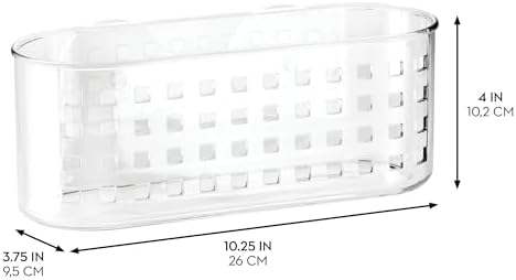 iDesign Hanging Suction Shower Caddy Basket for Bathroom Storage