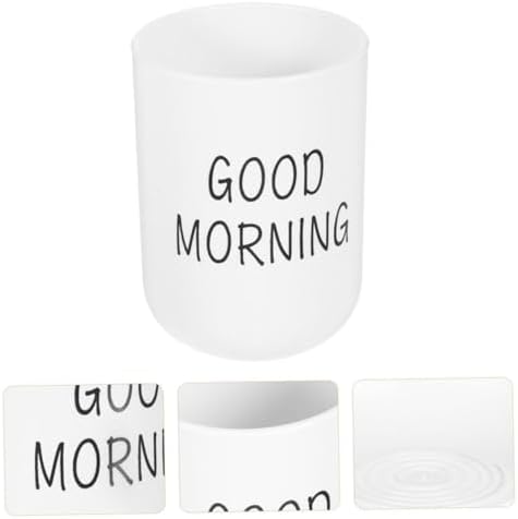 LABRIMP Bathroom Tumbler Cup for Toothbrush and Makeup Brush Organizer White