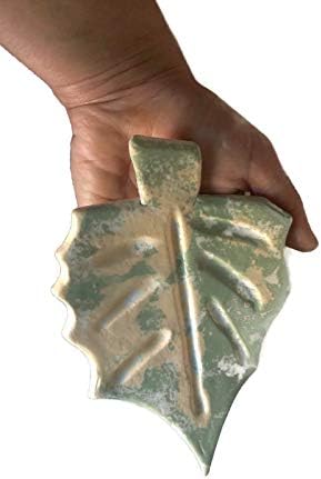 Green Ceramic Soap Dish Handmade Eco-Friendly