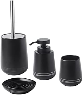 Stylish 4-Piece bathroom Dispenser Set with Pump for Soaps More