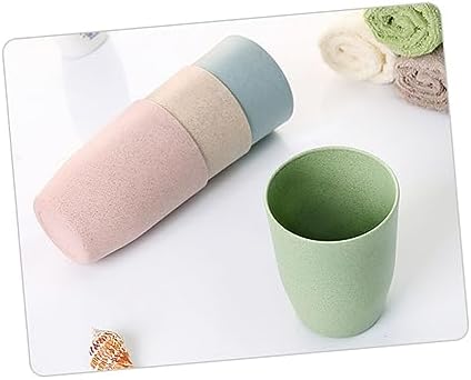Bathroom Wheat Straw Cup Tumbler for Kids and Adults