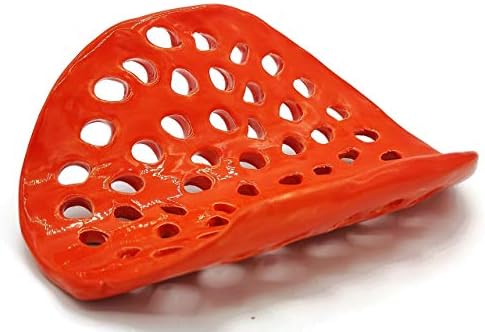 Modern Handmade Ceramic Soap Dish with Organic Shape
