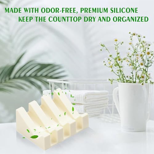 Upgrade Suction Silicone Shower Soap Dishes wSelf-Draining