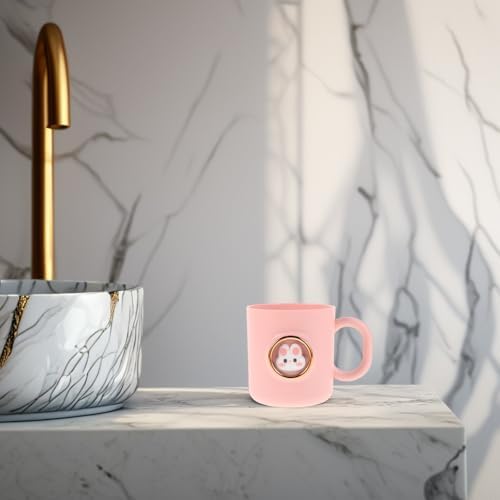 Adorable Cartoon Pink Toothbrush Cup