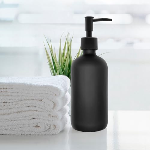 LL Co Glass Soap Dispenser 16 Oz - Black