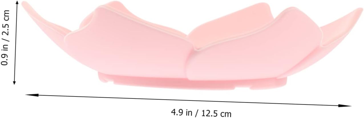 2 Pack Pink Floral Silicone Soap Dish Organizer