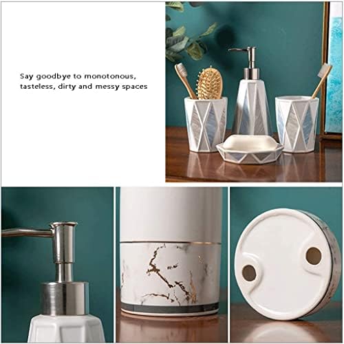 Stylish 4-Piece Soap Dispenser Set for Bathrooms Durable Multipurpose Design
