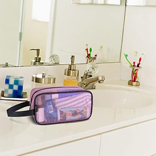 Moyad Mesh Shower Caddy Portable Toiletry Bag - Pink