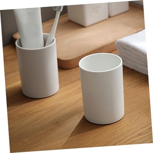 2-Piece Reusable Bathroom Tumbler Cup Holder Multi-Purpose Portable Plastic Design
