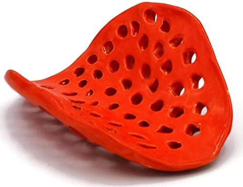 Modern Handmade Ceramic Soap Dish with Organic Shape