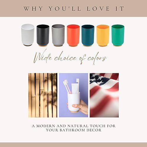EVIDECO Bamboo Vanity Tumbler - 10 fl oz Capacity - Durable Bamboo PS Design