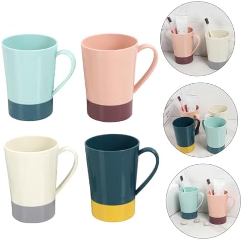 SHOWERORO - 4-Piece Dual Use Toothbrush Toothpaste Holder for Home Travel