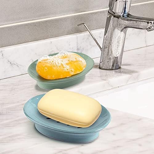 3-Pack White Soap Dish Holder Durable Eco-Friendly
