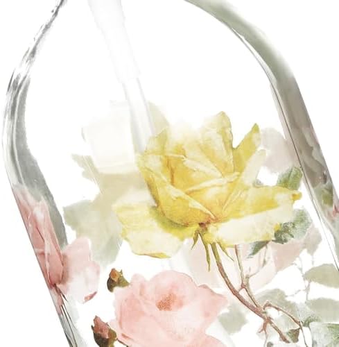 Stylish 17oz Glass soap dispenser with Butterfly