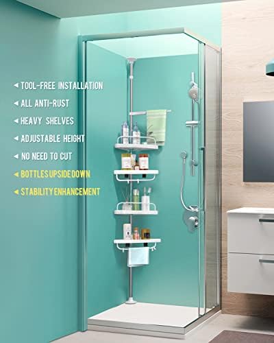 Sturdy 4-Layer Corner Shower Caddy for Home Use