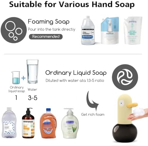 Kids Highlight automatic soap dispenser with 2 synchronize modes and USB recharging
