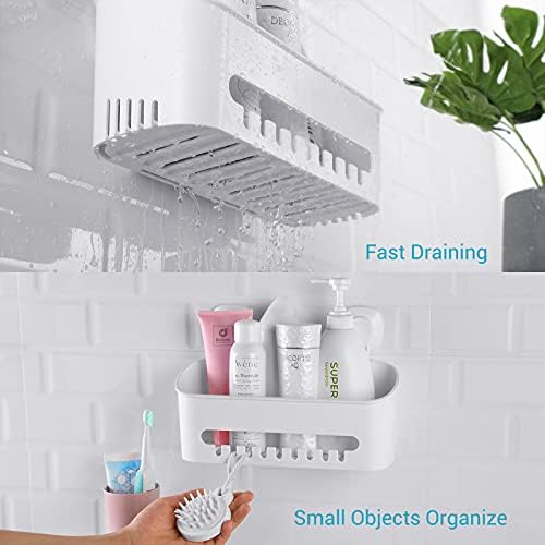 Durable Suction Cup Shower Organizer for Bath Kitchen