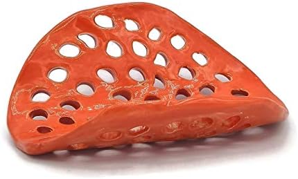 Modern Handmade Ceramic Soap Dish with Organic Shape