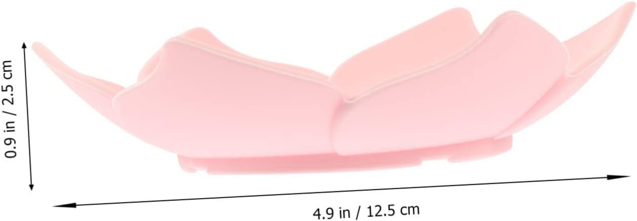 Ciieeo 2pcs Pink Flower Soap Dish with Non-Slip Base