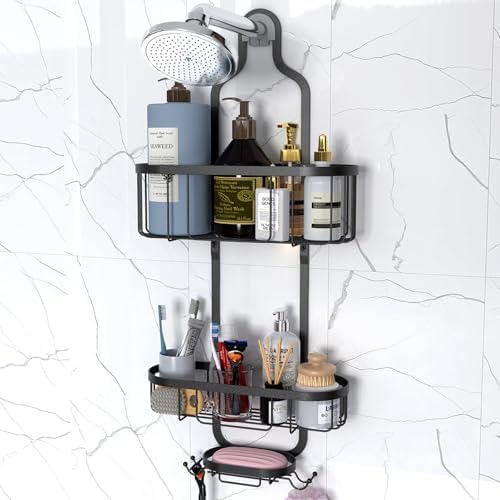 Kadolina Hanging Shower Organizer wSuction Cups