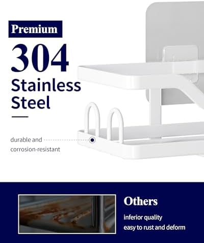 Sturdy Stainless Steel Shower Caddy for Efficient Bathroom Storage