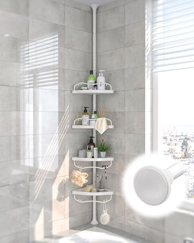 Adjustable Rustproof Corner Showers Caddy for Small Bathrooms